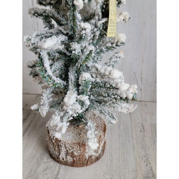 Vickerman snow pine christmas tree home decor - Picture 11 of 12